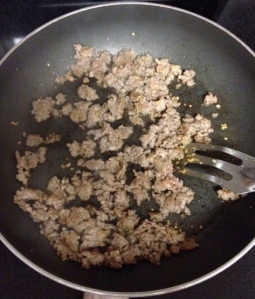 Fry the sausage separately.