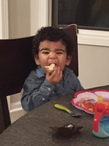 Prince B eats just like Auntie CBXB.